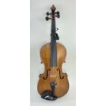 VIOLIN, L.O.B. 36cm, with J & A Beare stamped bridge Comments: repaired crack to back, glued