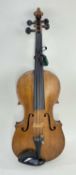 VIOLIN, L.O.B. 36cm, with J & A Beare stamped bridge Comments: repaired crack to back, glued