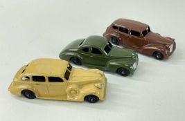DINKY TOYS: 39d Buick, 39a Packard Super 8 Tourer, 39f Studebaker State Commander, all unboxed (3)