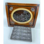 TWO METAL WORK ITEMS comprising (1) a shells chocolate mould inscribed Anton Reiche for Bramigk &