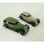 PRE-WAR DINKY TOYS: 30d Vauxhall, 30b Rolls Royce (both with triangular baseplate openings) (2)