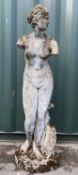 COMPOSITION STONE GARDEN STATUE OF VENUS DE MILO, 157cms highProvenance: contents of Machen House,