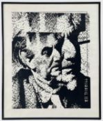 MAURICE KAHN (South African, b. 1943) limited edition (39/100) screenprint - portrait of Walter