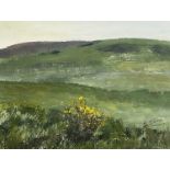 ‡ ELIZABETH THOMAS (contemporary) gouache - 'Gower Landscape', entitled verson on Attic Gallery