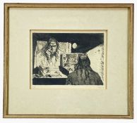 HESLER, limited edition (8/52) etching - 'An allegory of the meaning of self portrait?', signed