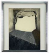 MARGARET McKEAN (South African, b. 1936) pencil - Masked Face, signed verso McKean '87 and inscribed
