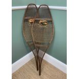 PAIR OF 'BEAVER-TAIL' SNOWSHOES believed late 19th / early 20th Century, North American First