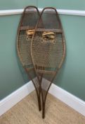 PAIR OF 'BEAVER-TAIL' SNOWSHOES believed late 19th / early 20th Century, North American First