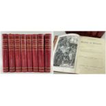 CASSELL’S ILLUSTRATED HISTORY OF ENGLAND VOLUMES 1-8 quarter Morocco, marbled boards, spines with