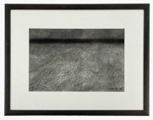 PATRICIA AITHIE (b. 1957) charcoal - entitled verso 'Oxwich Bay, Gower', signed and dated 2010, 24 x