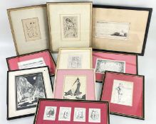 PARCEL OF TEN LATE 19TH / EARLY 20TH CENTURY PRINTS, various subjects, largest 30 x 18cmsComments: