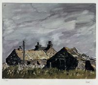 ‡ SIR KYFFIN WILLIAMS RA limited edition (274/350) print - Anglesey farm buildings, signed with