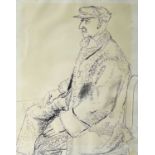 ‡ CERI RICHARDS CBE pen and ink - entitled verso on Goldmark Gallery label 'Portrait of Pearly
