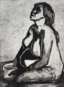 GEORGE CHAPMAN etching - life study of a seated female, signed fully in pencilDimensions: 76 x