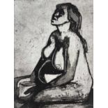 GEORGE CHAPMAN etching - life study of a seated female, signed fully in pencilDimensions: 76 x