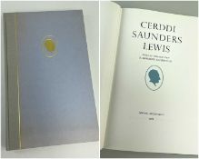 SAUNDERS LEWIS limited edition (324/450) Gregynog Press volume - 'Cerddi Saunders Lewis', dated
