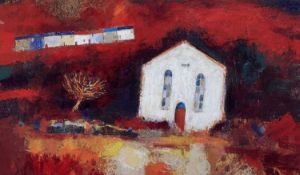 ‡ CHRIS GRIFFIN limited edition (10/750) print - chapel front with terrace of houses behind,