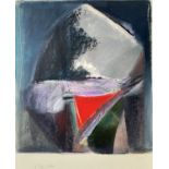 ‡ ROGER CECIL mixed media - entitled verso 'Abstract Mountain Landscape', signedDimensions: 53 x