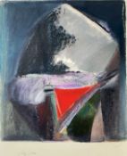 ‡ ROGER CECIL mixed media - entitled verso 'Abstract Mountain Landscape', signedDimensions: 53 x