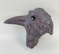 ‡ CATRIN HOWELL ceramic study - of a raven's headDimensions: 17 x 20cms wideProvenance:private