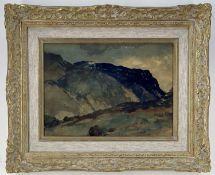 ‡ GYRTH RUSSELL watercolour - mountain landscape, signedDimensions: 23 x 32cmsProvenance:private