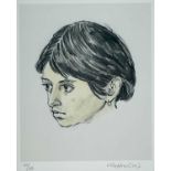 ‡ SIR KYFFIN WILLIAMS RA limited edition (50/150) print - head portrait of Tehuelche girl Norma