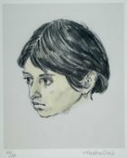 ‡ SIR KYFFIN WILLIAMS RA limited edition (50/150) print - head portrait of Tehuelche girl Norma