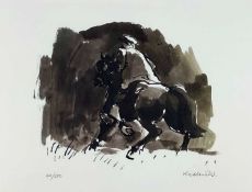 ‡ SIR KYFFIN WILLIAMS RA limited edition (60/500) print - Patagonian horse rider, signed in