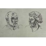 GEORGE CHAPMAN etching - head portrait of husband and wife, signed in pencilDimensions: 33.5 x