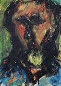 ‡ PETER PRENDERGAST watercolour - head and shoulders self portrait of the artist, signed and