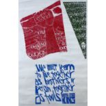 ‡ PAUL PETER PIECH three-colour limited edition (9/50) lithograph - with verse from Martin Luther