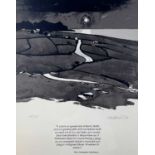 ‡ SIR KYFFIN WILLIAMS RA limited edition (13/75) print - Caernarfonshire coast with the rivals at