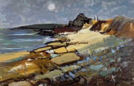 ‡ DONALD McINTYRE oil - entitled verso on label referring to Howard Roberts Gallery 'Port Eynon, The