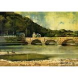 ‡ HYWEL HARRIES print - The Dyfi Bridge at Machynlleth, signed and dated '88Dimensions: 22 x