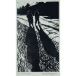 ‡ DAVID CARPANINI limited edition (28/30) monochrome etching - three figures standing on a