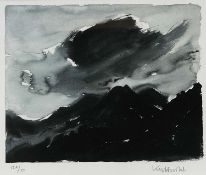 ‡ SIR KYFFIN WILLIAMS RA limited edition (124/150) print - storm clouds above Snowdonia, signed