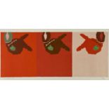 ‡ ERIC MALTHOUSE limited edition (33/75) print - semi abstract entitled verso 'Cancrizans Triptych',