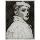 ‡ EDGAR HOLLOWAY limited edition (27/50) etching - entitled 'Self Portrait No. 25: Goodbye to all