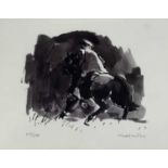 ‡ SIR KYFFIN WILLIAMS RA limited edition (213/500) print - Patagonian horse rider, signed in