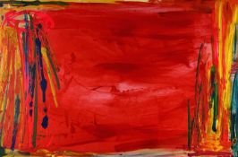 ‡ PRUDENCE WALTERS acrylic on paper - abstract, signed 'Walters'Dimensions: 70 x 103cmsProvenance: