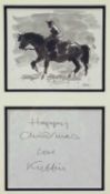 ‡ SIR KYFFIN WILLIAMS RA handwritten and signed Christmas message on a card - also bearing an