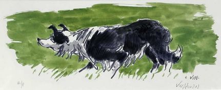 ‡ SIR KYFFIN WILLIAMS RA artist proof coloured print - 'Mott the Sheepdog', signed in