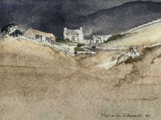 ‡ MALCOLM EDWARDS watercolour - entitled verso 'Pewter Sky, Dolbenmaen', signed and dated