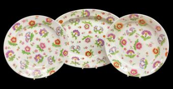 THREE SWANSEA TABLEWARES in the Marino Ballroom pattern, comprising oval dish and two circular,