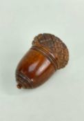 COQUILLA NUT CARVED 'ACORN' NUTMEG GRATER, 6cmsProvenance:'The St John Perrott Stimson Collection of