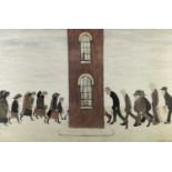 ‡ LAURENCE STEPHEN LOWRY RBA RA, 1973, offset colour lithograph on wove - 'The Meeting Point',