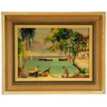 ‡ CECIL ROCHFORT D'OYLY JOHN oil on canvas - titled verso 'near Port of Spain, Trinidad - W. Indies,