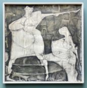 ‡ CECILY SASH oil on alabastine on board - Predatory Women, signed and dated '64Dimensions: 76 x