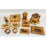 ELEVEN MAUCHLINE WARE COLLECTIBLES, comprising five booklets including of an album of Manchester