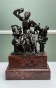 AFTER THE ANTIQUE: 18/19TH CENTURY BRONZE GROUP OF THE LAOCOÖN, depicting the Trojan priest Laocoön